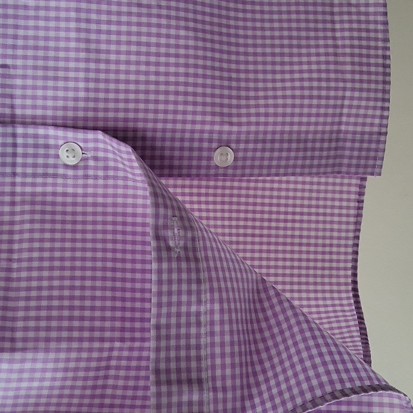 NWOT Walbusch (Germany) Button Down Oxford Shirt in Purple - Picture 5 of 9